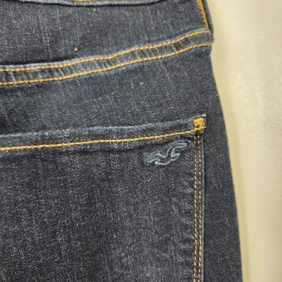 Hollister Curvy High Rise Ripped Jean Legging Jeans Stretchy New NWT Dark 7 28 - Picture 8 of 16
